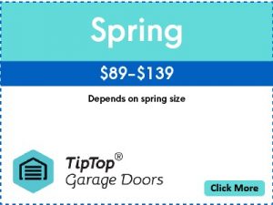 Tip Top Garage Doors Repair Raleigh - Coupon - Spring - $89 - $139 - Depends on Spring Size