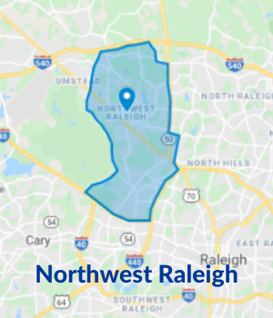 Tip Top Garage Doors Repair Raleigh - Northwest Raleigh Map