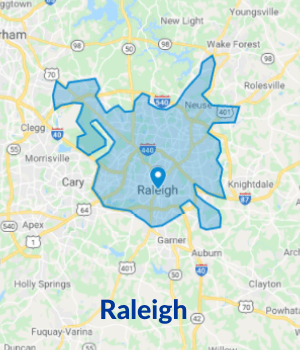 Tip Top Garage Doors Repair Raleigh - Raleigh Map
