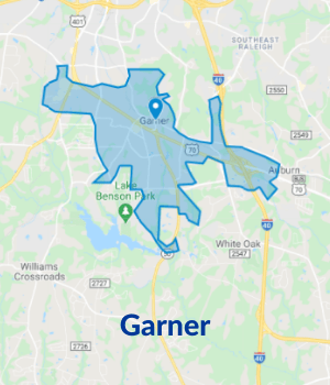 Tip Top Garage Doors Repair Raleigh - Garner Map