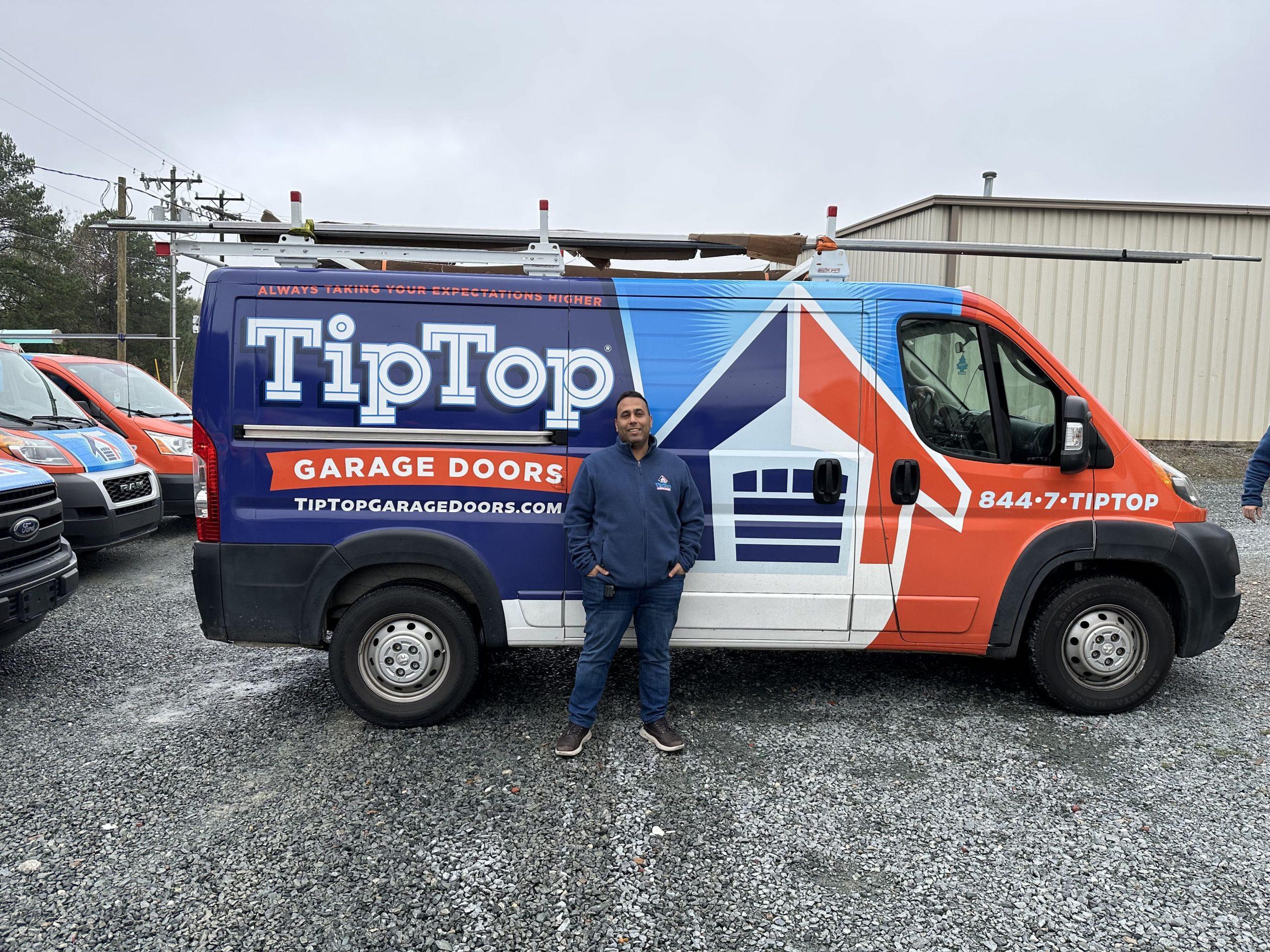 Tip Top Garage Doors Repair Raleigh - Garage Door Van in Raleigh, NC